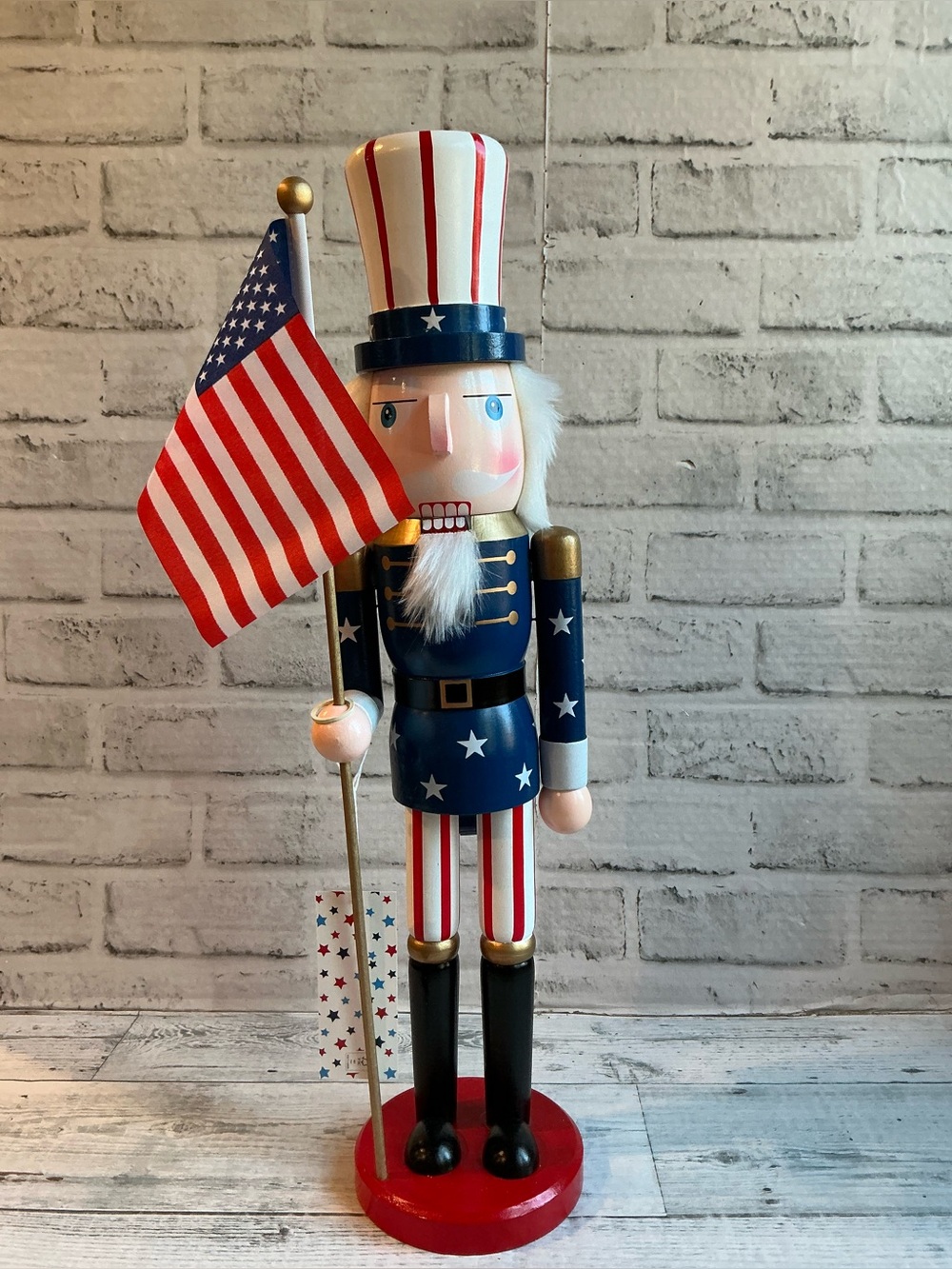 STARS & STRIPES 20in Patriotic Nutcracker Decor